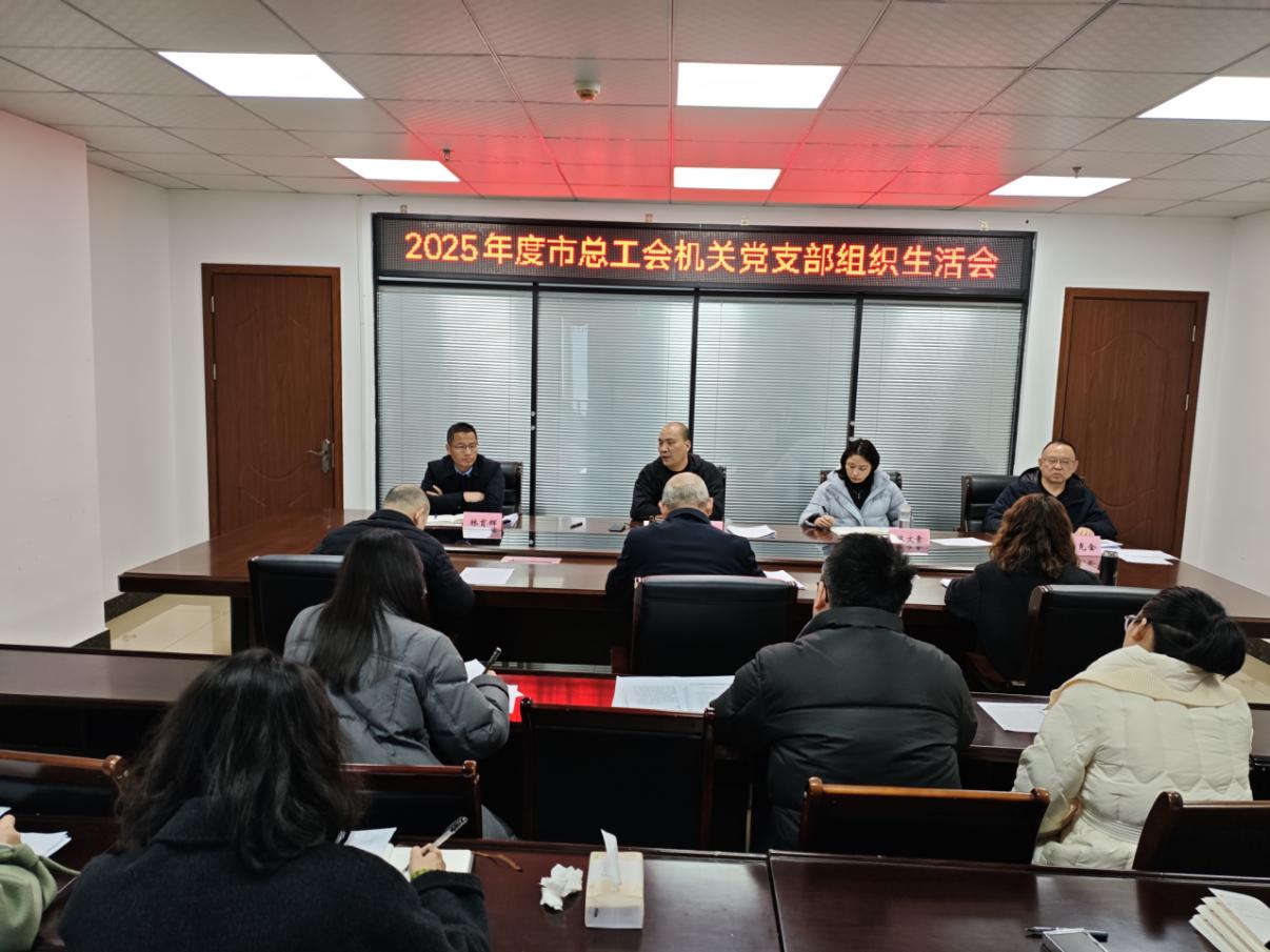 市总工会机关党支部召开２０２５年度组织生活会